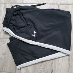 Black and White Under Armour track pants